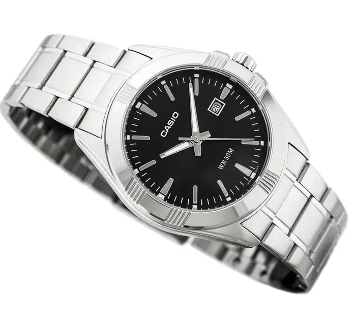 Casio MTP-1308D-1AVEF Orologio Uomo - Quarzo Giapponese, Cassa Acciaio, Vetro Minerale, Argento